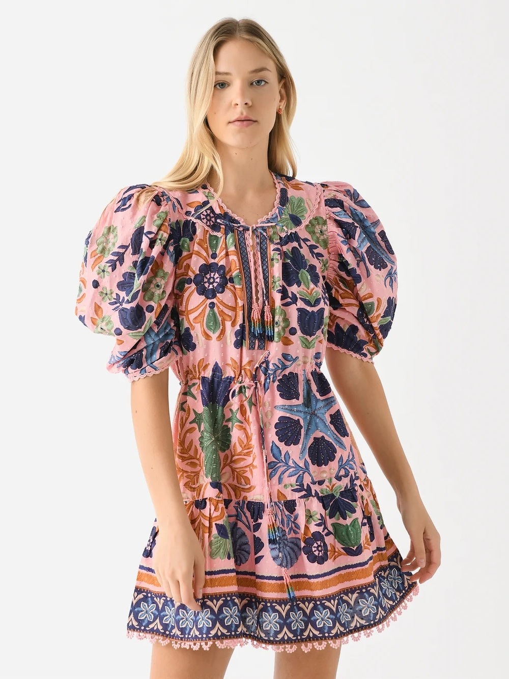 FARM Rio Seashell Cotton Mini Dress - Picture 3 of 16